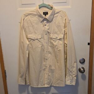 Gioberti Cream Western Snap-Front Button Down Shirt